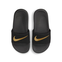 【NIKE 耐吉】拖鞋 大童 中童 童鞋 兒童 運動 KAWA SLIDE GS/PS 黑金 819352-003