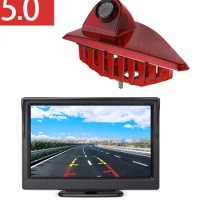 HD 720P Brake Light Night Vision Rear Camera +5'' Monitor for Opel Movano/Vauxhall Movano/Renault Master/Nissan NV400 2010-2019