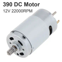 390 9 Teeth 12V DC Motor 22000RPM High Speed Large Torque Mini Motor for Air Pump / DIY Toys / Small Appliances