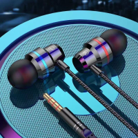 X6 Tai nghe kim loại tai nghe giảm tiếng ồn âm trầm tai nghe thể thao Tai nghe máy tính MP3 Tai nghe