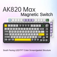 AJAZZ AK820MAX Magnetic Switch Keyboard Mechanical Keyboard Three-mode TFT Color Screen Gasket Struc