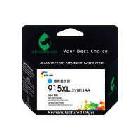【綠犀牛】for HP 藍色 NO.915XL 3YM19AA 高容量環保墨水匣(適用HP OfficeJet Pro 8020/8025)