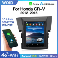 For Honda CRV CR-V 2012-2015 2.0 2.4L Tesla Style Radio Multimedia Player GPS Stereo DSP BT Autoradio Audio Navigaion Carplay 4G
