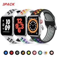3 Pack Sport Bands for Apple Watch Band 49mm 45 44 42 41 40 38mm Soft Silicone Band for Apple Watch iWatch Series 9 8 7 6 5 4