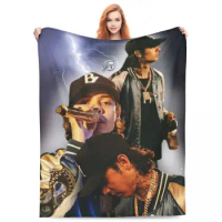N-Natanael Canos Blanket Mexican Rapper Travel Office Flannel Throw Blanket Warm Soft Couch Bed Customized Bedspread Gift