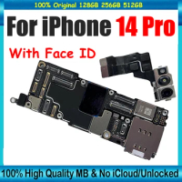 Clean iCloud For iPhone 14 Pro 14Pro Motherboard With Face ID Unlocked Mainboard 128gb/256gb Original Logic Board Full Chips