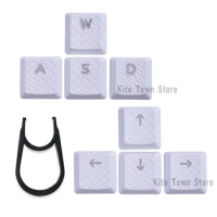 White 8 pcs Texture Tactility Backlit Replacement Keycaps for Logitech G813 G815 G913 G915 TKL RGB Mechanical keyboard