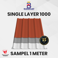 ( PANJANG 1 METER ) Atap SPANDEK Single Layer Buanaplast SL1000 Anti Panas, Anti Bocor, Ringan & Tah