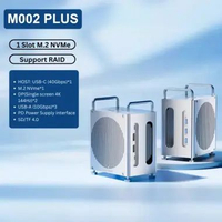 Acasis Mac Mini M4 Docking Station with Dual-bay M.2 SSD NVMe Enclosure USB-C 40Gbps to DP 4K/144HZ 