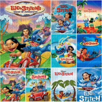 Disney Movie Lilo &amp; Stitch Wooden Puzzles Cartoon 1000 PCS Jigsaw Puzzle For Adult Children's Educational Toys Collection Gifts