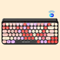 Mini Keyboard Bluetooth Keyboard for Tablet Mobiles Computer Accessories Colorful 84 keys ipad keyboard Laptop Accessories