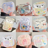 For Apple AirPods 1 2 3rd Cover for AirPods Pro Pro2 Earphone Case with Hook Disney Toy Story Mickey Duffy Stitch Princess