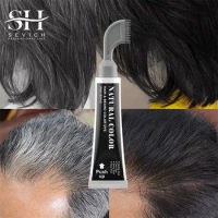 80ml Black Hair Dye Shampoo with Comb Black Hair Dye Pure Plant-based Instant Hair Dye Cream To Cover Permanent Hair Dye