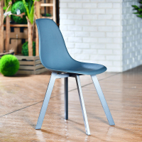 【YU Living 信歐傢居】北歐風 扁鐵腳造型餐桌椅 休閒椅 椅子(高84cm / 鐵灰色)