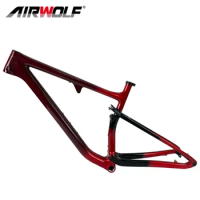 2023 Airwolf Mountain Bicycle Frame XC Bike Frame Carbon MTB Bike Full Suspension Frame XC Disc Brake Bike Shock Frameset