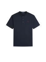 เสื้อยืดผู้ชาย HENLEY NECK T-SHIRT สีกรมท่า