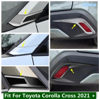 Front Window Pillar A / Rear Bumper Fog Light Lamp Cover Trim Fit For Toyota Corolla Cross 2021 - 2023 Car Accessories