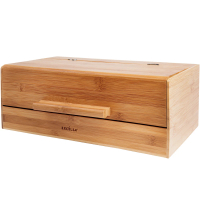 【EXCELSA】Eco竹製麵包收納盒 36cm(麵包收納籃 食物盒)