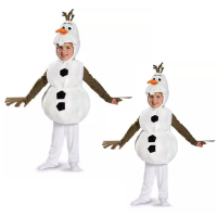 萬圣節雪寶衣服 兒童冰雪奇緣演出服裝 cos圣誕節雪人扮演雪寶服裝