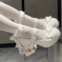 Giày cao gót nữ Confession Sakura Lolita 2026, giày Mary Jane Lolita mới 2026, giày da nhỏ gót vuông
