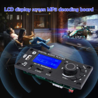 12V LCD MP3 Decoder DAC Bluetooth 5.0 Car HiFi Audio Receiver WMA WAV FLAC APE Decoding Board With FM Radio Remote Control