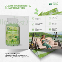 Biofinest Magnesium Glycinate Gummy Supplement Vitamin C Ashwagandha Bowel Heart Mood Sleep Relax An