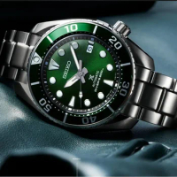 Seiko Prospex 3rd Gen"Sumo" Diver's 200m Automatic Green Dial Sapphire Glass Watch SPB103J1 mens watches free shipping items