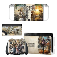 Octopath Traveler Nintendoswitch Skin Cover Sticker Decal for Nintendo Switch OLED Console Joy-con Controller Dock Skin Vinyl
