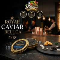 Caviar BELUGA sturgeon royal calvisius - Telur ikan 25 gram