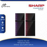 SHARP KULKAS LEMARI ES 2 PINTU 205L 205 LITER SHARP SJ236MGGB SJ 236 MGGB SJ-236MGGB SJ236MG GB SJ 2