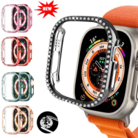 Diamond Case For Apple Watch 7 8 41mm 45mm 44mm 40mm 42mm 38mm ultra 49mm Bling Bumper Protector Cover iWatch series 3 4 5 6 SE