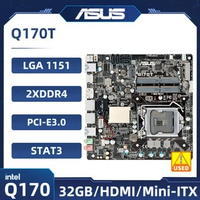 LGA 1150 Motherboard ASUS Q170T Motherboard DDR3 32 GB ‎DIMM DVI HDMI MINI ITX Motherboard support Core i5-6500 cpu