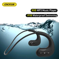 DOSII New IPX8 Waterproof Swimming Headphones Bluetooth 5.0 Wireless Headsets 8GB MP3 Audio Music Player Sport Earphone for Sony