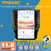 For Dodge Ram 1500 2500 3500 4500 2018 - 2022 Android Car Radio 2Din Stereo Receiver Autoradio Multimedia Player GPS Navi Unit