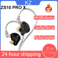 KZ ZS10 PRO X &amp; AZ15 HiFi IEMs Wired Monitor Earphones Bass Metal Hybrid Headset Sport Noise Stable Lag-free Bluetooth Chipset