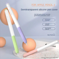 Pen Cover Protective Cover, For iPad Pencil 2 1 Generation Silicone Anti-skid Jelly Translucent for Apple Pencil Case