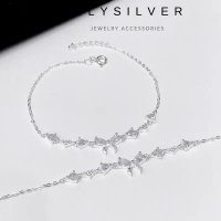 Lắc tay bạc nữ Lily Silver, vòng tay nơ thiết kế nhỏ xinh chất liệu bạc thật