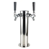 Two Taps Beer Tower Stainless Steel Material Two Faucets Beer Tower For Bar Homebrew Dispenser