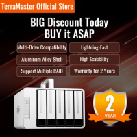 TERRAMASTER D5 Thunderbolt 3 Professional-Grade 5-Bay External Hard Drive Enclosure Hard Disk RAID Storage (Diskless)