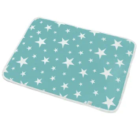 New Reusable Baby Waterproof Urine Changing Mat Cotton Breathable Cartoon Pad Washable Mattress Pad Boys Portable Foldable Cover
