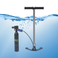 0.5L Mini Scuba Oxygen Tank Pump Set Diving Equipment High-pressure Pump Underwater Breath Kit