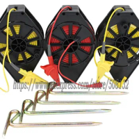 Red/Yellow Cable Reel and Earth Nail for GEO Earth Ground Resistance Meter Use For 1621 1623 1625 Kyoritsu 4105A 4105AH 4102AH