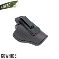 Cowhide Leather IWB Concealed Carry Gun Holster for Glock 17 19 22 23 43 P226 P229 Ruger Beretta 92 M92 s&amp;w Pistols Clip Case