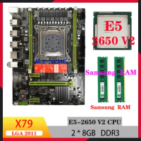 x79 motherboards kit xeon e5 2650 v2 cpu 2*8gb ddr3 intel xeon set x79 pro combo motherboard cpu ram 16gb M.2 NVME for pc gaming