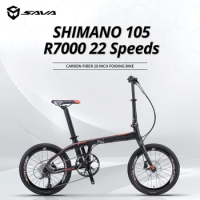 SAVA - Adult Folding Commuter Bike, Folding Bike, Carbon Fiber Portable Bike, Shimano Z1, 9 Speed, 2