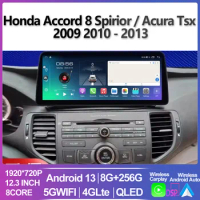 For Honda Accord 8 Spirior / Acura Tsx 2009 2010 - 2013 Android 13 Car Radio Multimedia Player GPS Auto Carplay Screen Stereo