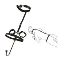 BDSM Kit with Anal Hook Bondage Restraints SM Sex Toy Comfortable and Durable Ball gags Choker and Adjustable Handcuffs