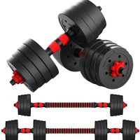 Home Gym Fitness Equipment Weight Lifting Dumbbel Kettlebell Adjustable 10-50kg Dumbbell Barbell Set