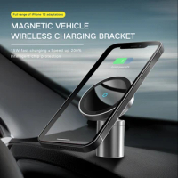 2 In 1 Magnetic Car Phone Holder Stand Wireless Charger For iPhone 12/12 Pro/12 Mini/12 Pro Max 15W Fast Charging for Apple