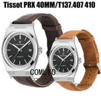 For Tissot PRX 40MM PRX T137.407 410 Watch Strap Leather Sports Belt Women Men Band